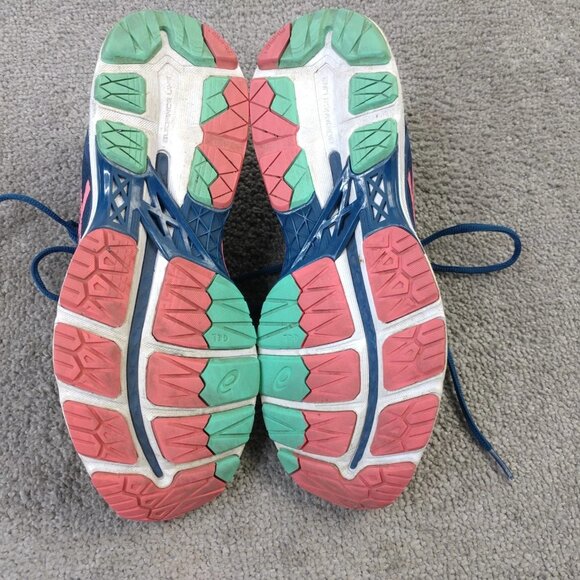 Asics Gel Kayano 23 Womens Size 8 Running Shoes Low Top Blue Pink Sneakers - Picture 2 of 10